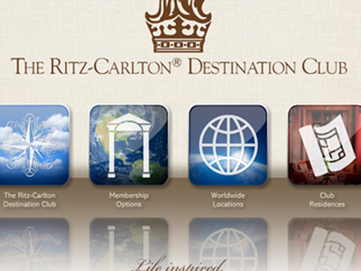 Ritz-Carlton Destination Club touch-screen digital sign